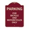 Signmission Parking for Bicycles and Motorcycles Heavy-Gauge Aluminum Sign, 24" x 18", BU-1824-23448 A-DES-BU-1824-23448 - alternate 1
